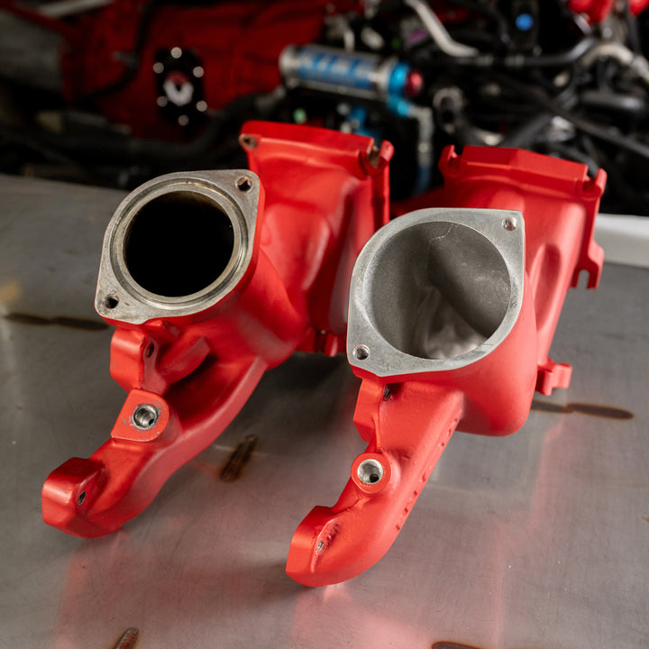 Wehrli 11-16 Chevrolet 6.6L LML Duramax High Flow Y-Bridge Kit - WCFab Red
