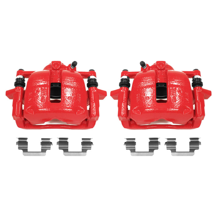 Power Stop 07-16 Mini Cooper Front Red Calipers w/Brackets - Pair