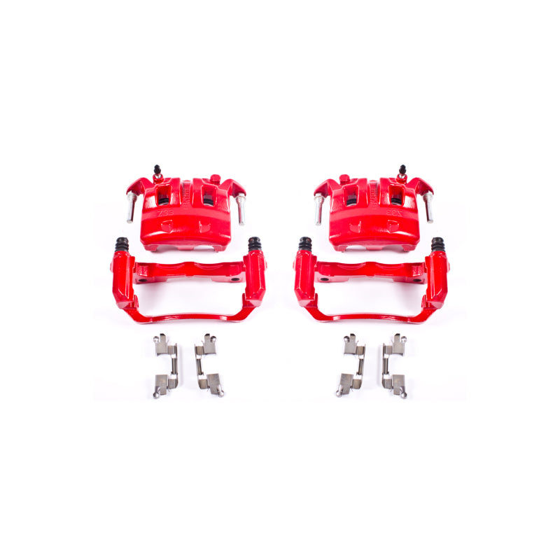Power Stop 05-18 Nissan Frontier Front Red Calipers w/Brackets - Pair