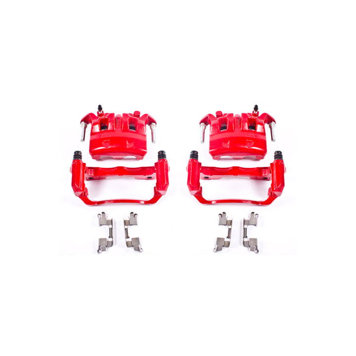 Power Stop 05-18 Nissan Frontier Front Red Calipers w/Brackets - Pair