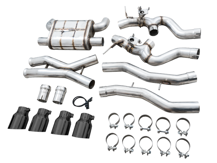 AWE Tuning SwitchPath Cat-Back Exhaust for BMW G8X M3/M4 - Diamond Black Tips