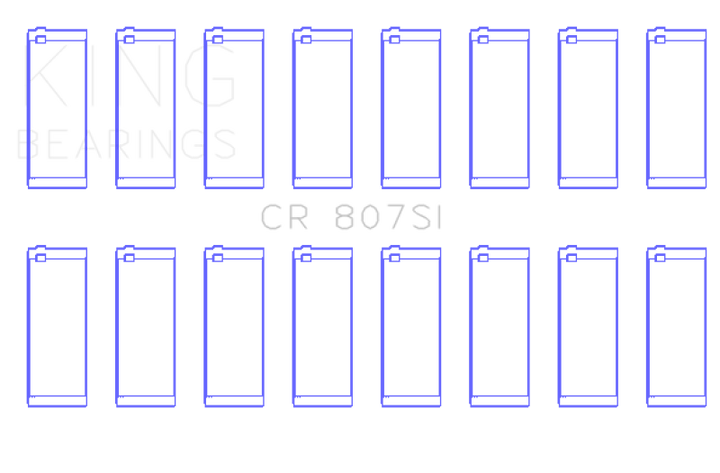 King Engine Bearings Chevrolet SBC 307Ci 350Ci & Gen Iii/Iv (Size STDX) Connecting Rod Bearing Set
