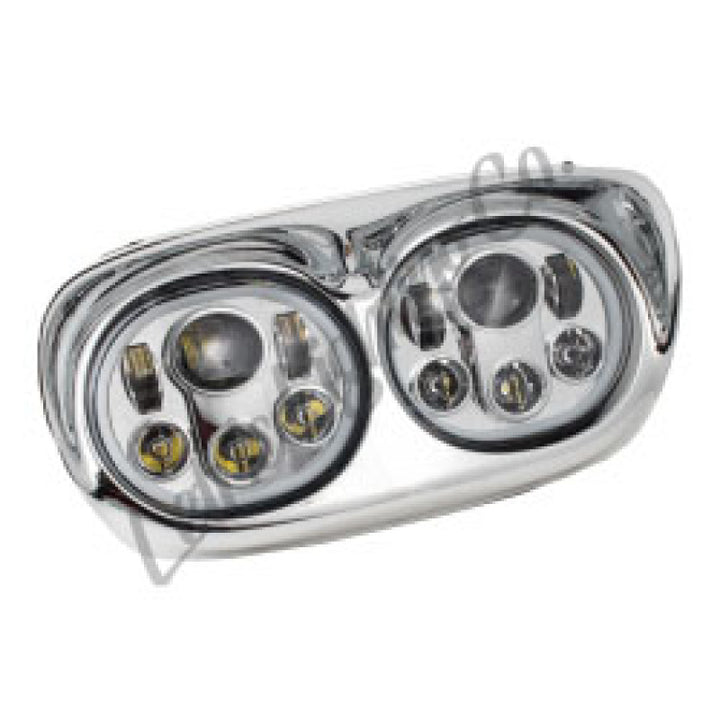 Letric Lighting Headlight Dual W/Halo 5.75in Chrome