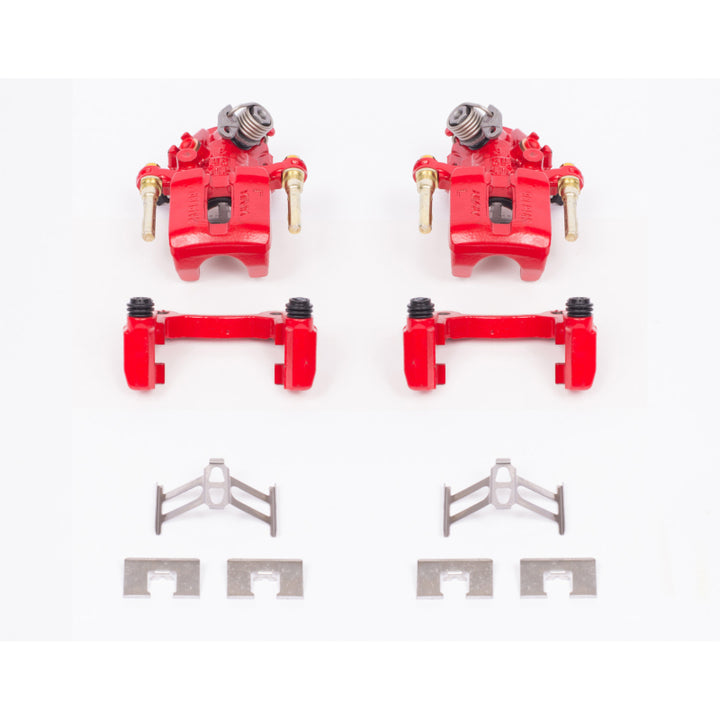Power Stop 92-01 Honda Prelude Rear Red Calipers w/Brackets - Pair