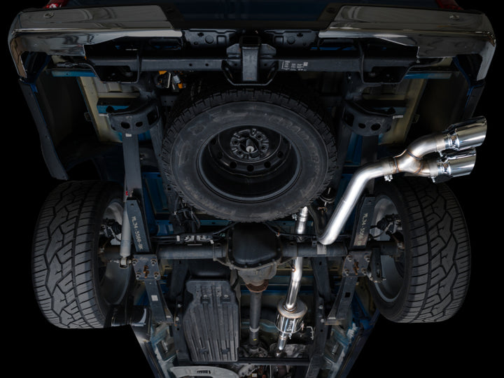 AWE Tuning 21-25 Ford F150 (14th Gen Reg Cab) Cat-Back Exhaust - 4.5in Dual Side Exit Chrome Tips