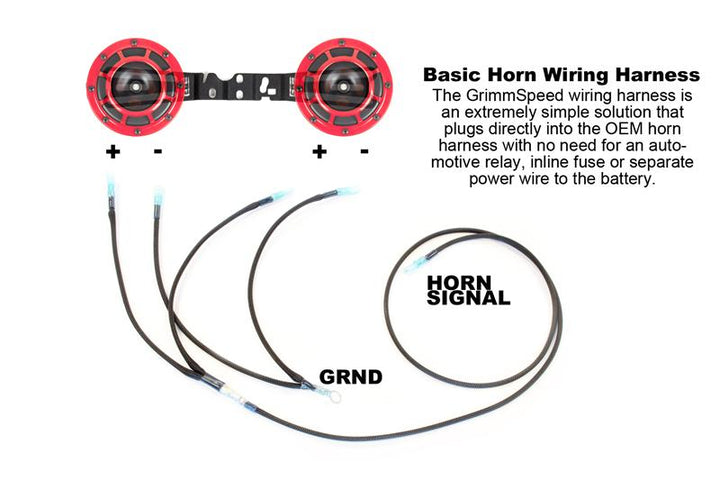 GrimmSpeed 02-14 Subaru WRX/STI Hella Horn Wiring Harness