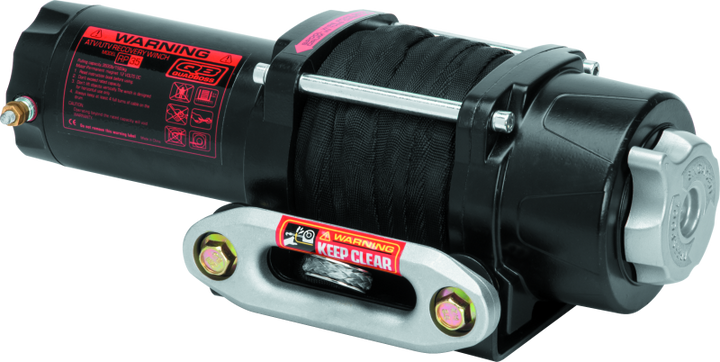 QuadBoss Winch Kit - 39ft x 7/32in Synthetic Rope - 3.5hp - Hawse Fairlead - Wired Remote - 3500lb