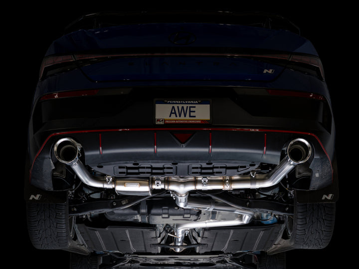 AWE Tuning 22-26 Hyundai Elantra N SwitchPath Cat-Back Exhaust - Chrome Silver Tips