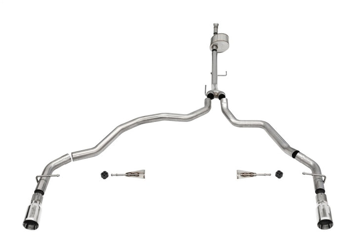 Corsa 2021-2025 Ford F-150 Regular Cab/ 8in Bed 5.0L V8 Xtreme Cat-Back Dual Rear Exit-Polished
