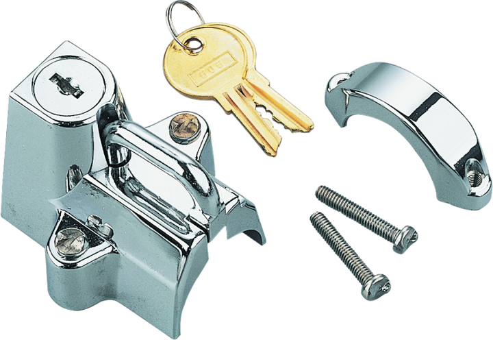 Bikers Choice Chrome Motorcycle Helmet Lock Fits 7/8 - 1 1/4 Tubing