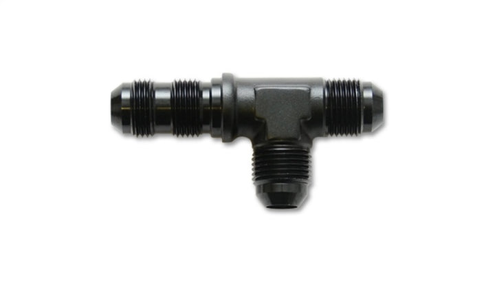 Vibrant -10AN Bulkhead Adapter Tee on Run Fittings - Anodized Black Only