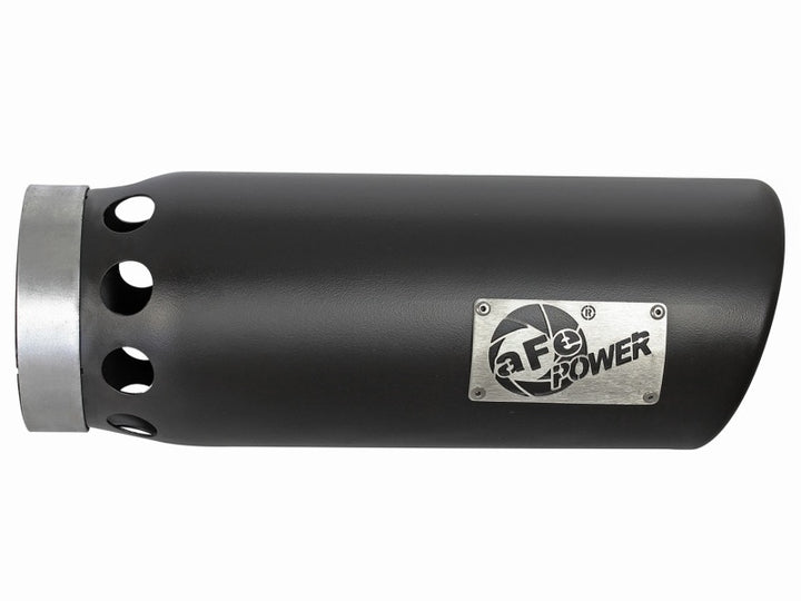 aFe MACHForce XP Cat-Back SS-304 5in Intercooled Exh Tip 5in In x 6in Outx16inL Bolt-On Right Blk