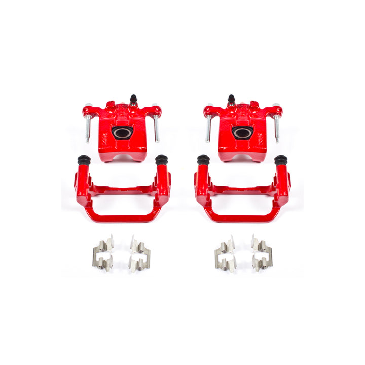 Power Stop 07-12 Nissan Altima Rear Red Calipers w/Brackets - Pair