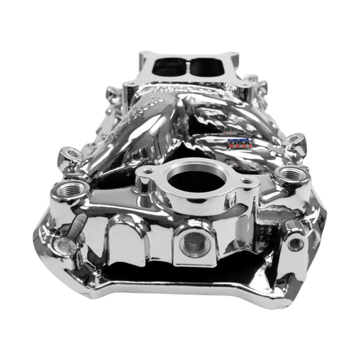 Edelbrock RPM Air-Gap Intake Manifold for Big-Block Chevy Oval Port - Chrome Plasma Finish