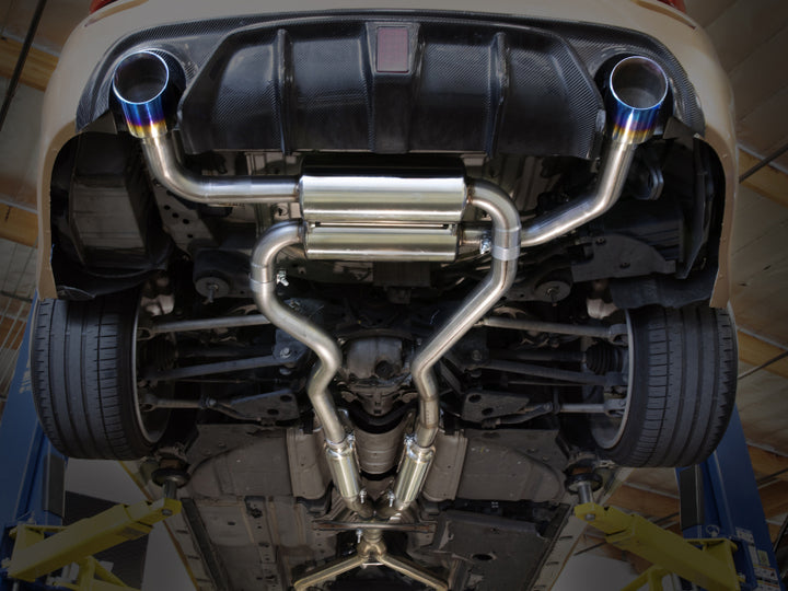 aFe 14-15 Infiniti Q50 V6 3.7L Takeda 2.5in 305 SS Cat Back Exhaust System w/ Black Tips