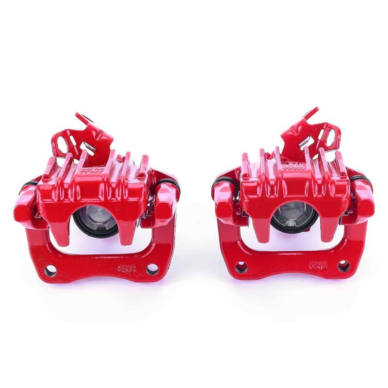 Power Stop 10-13 Audi A3 Rear Red Calipers w/Brackets - Pair
