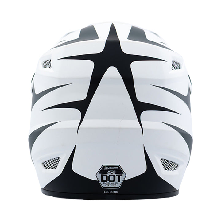 Answer 26 AR1 Mototown Helmet Glossy White/Grey/Black Youth - Small