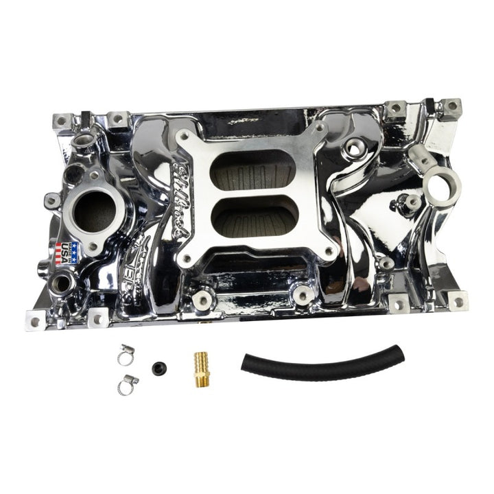 Edelbrock Chevy Vortec SB Performance EPS Manifold - Chrome Plasma Finish