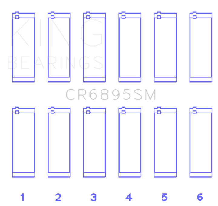 King Engine Bearings Ford Ecoboost 3.5L V6 (Size +0.50mm) Connecting Rod Bearing Set