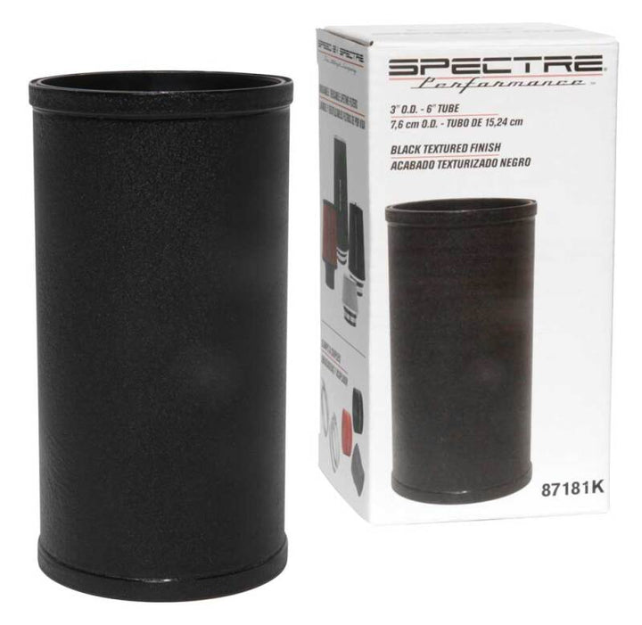 Spectre Tube Intake 3in od X 6inl - Black
