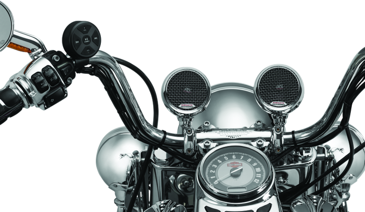 Kuryakyn Road Thunder Speaker Pods Bluetooth Audio Controller Chrome