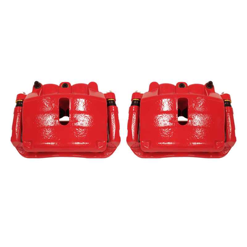 Power Stop 2009 Ford F-150 Front Red Calipers w/Brackets - Pair