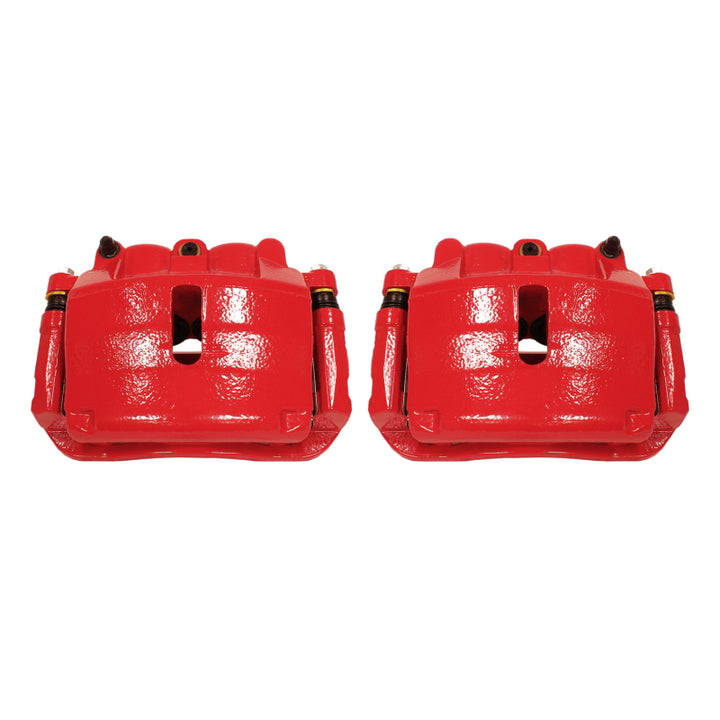 Power Stop 2009 Ford F-150 Front Red Calipers w/Brackets - Pair