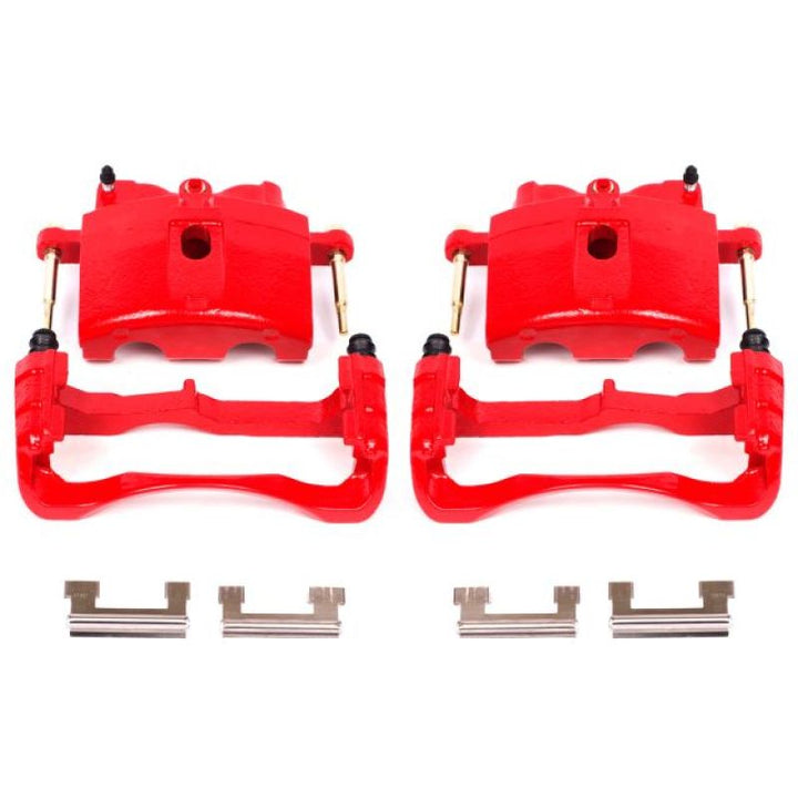 Power Stop 00-04 Cadillac DeVille Front Red Calipers w/Brackets - Pair