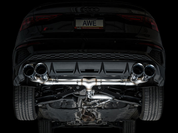 AWE Tuning 22-24 Audi 8Y S3 Track Edition Exhaust - Chrome Silver Tips