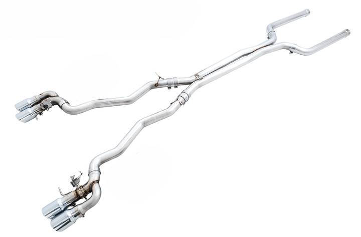 AWE Tuning 18-19 BMW M5 (F90) 4.4T AWD SwitchPath Cat-Back Exhaust - Chrome Silver Tips