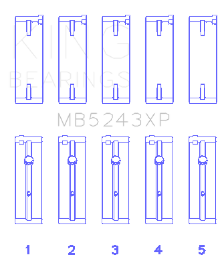 King Engine Bearings Nissan Sr20DE (Size +.026mm) Main Bearing Set