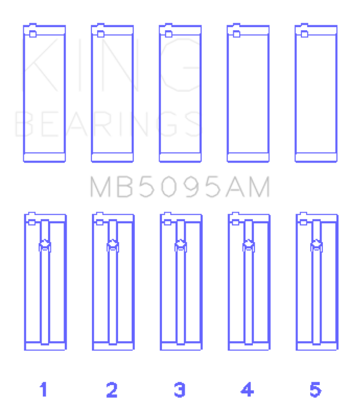 King Engine Bearings Toyota 1E/2E (1.3L) (Size STD) Performance Main Bearing Set