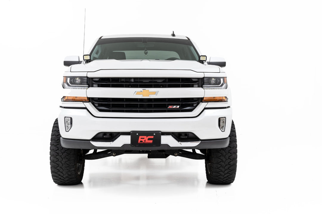LED Ditch Light Kit | 2in Black Pair | Flood | Chevy/GMC 1500 (14-18 &amp; Classic)