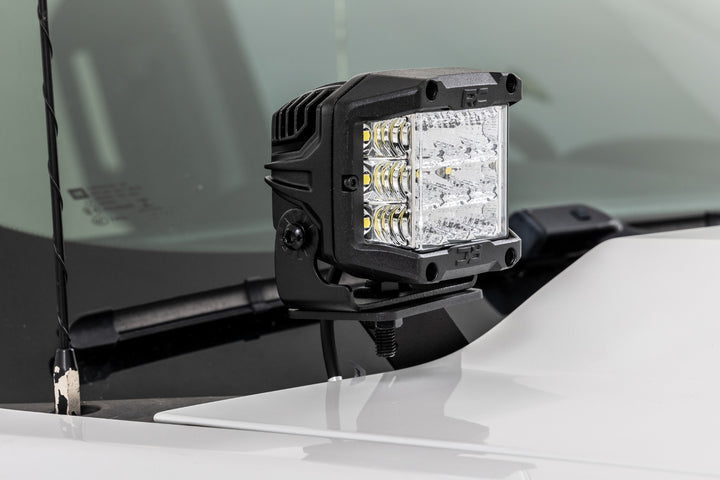 LED Ditch Light Kit | 2in Black Pair | Flood | Chevy/GMC 1500 (14-18 &amp; Classic)