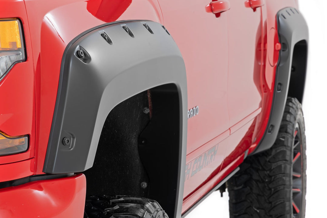 Pocket Fender Flares | 6'7" & 8' Bed | G1K Deep Ocean Blue | Chevy Silverado 1500 (14-18)/2500HD