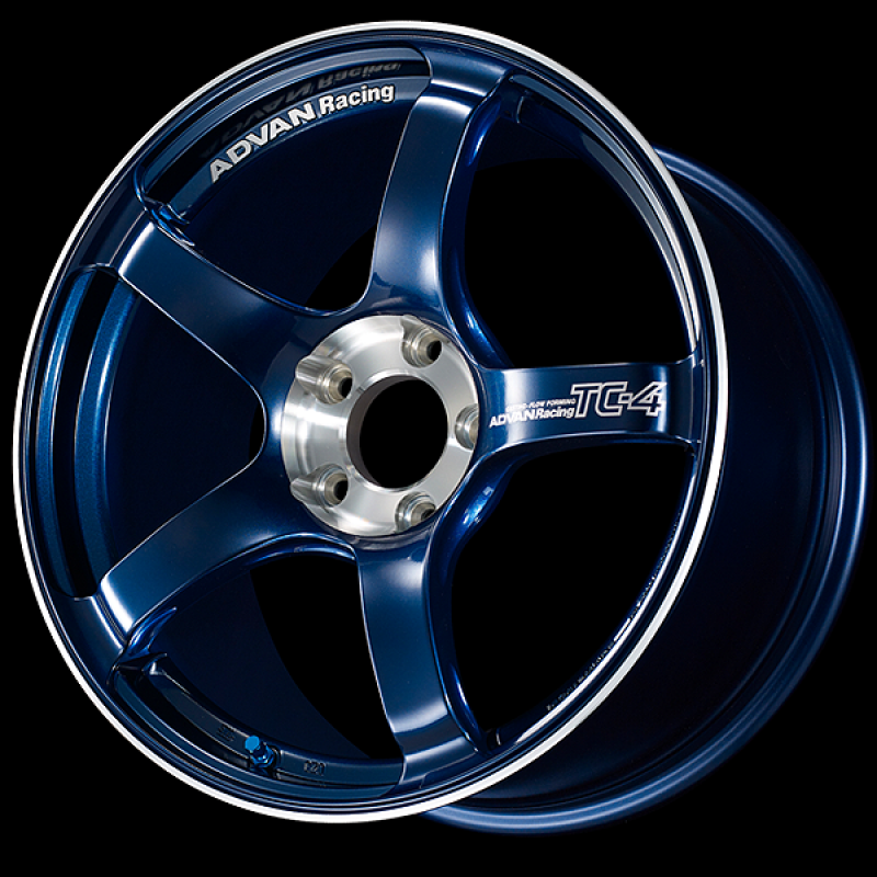 Advan TC-4 SE 18x8.0 / +47 Offset / 5x100 / 63mm Bore / Racing Indigo Blue and Diamond Cut