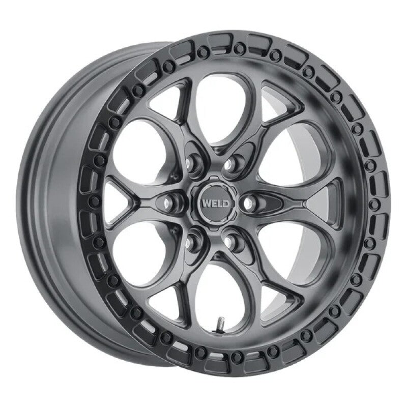 Weld 17x9 Ledge 6 6x139.7  ET00 BS 5.00 Satin GUN / Satin BLK Ring 106.1