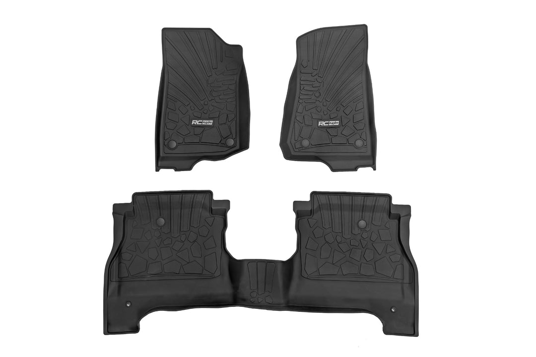 Flex-Fit Floor Mats | FR & RR | RR Lockable | Jeep Gladiator JT 4WD (20-26)