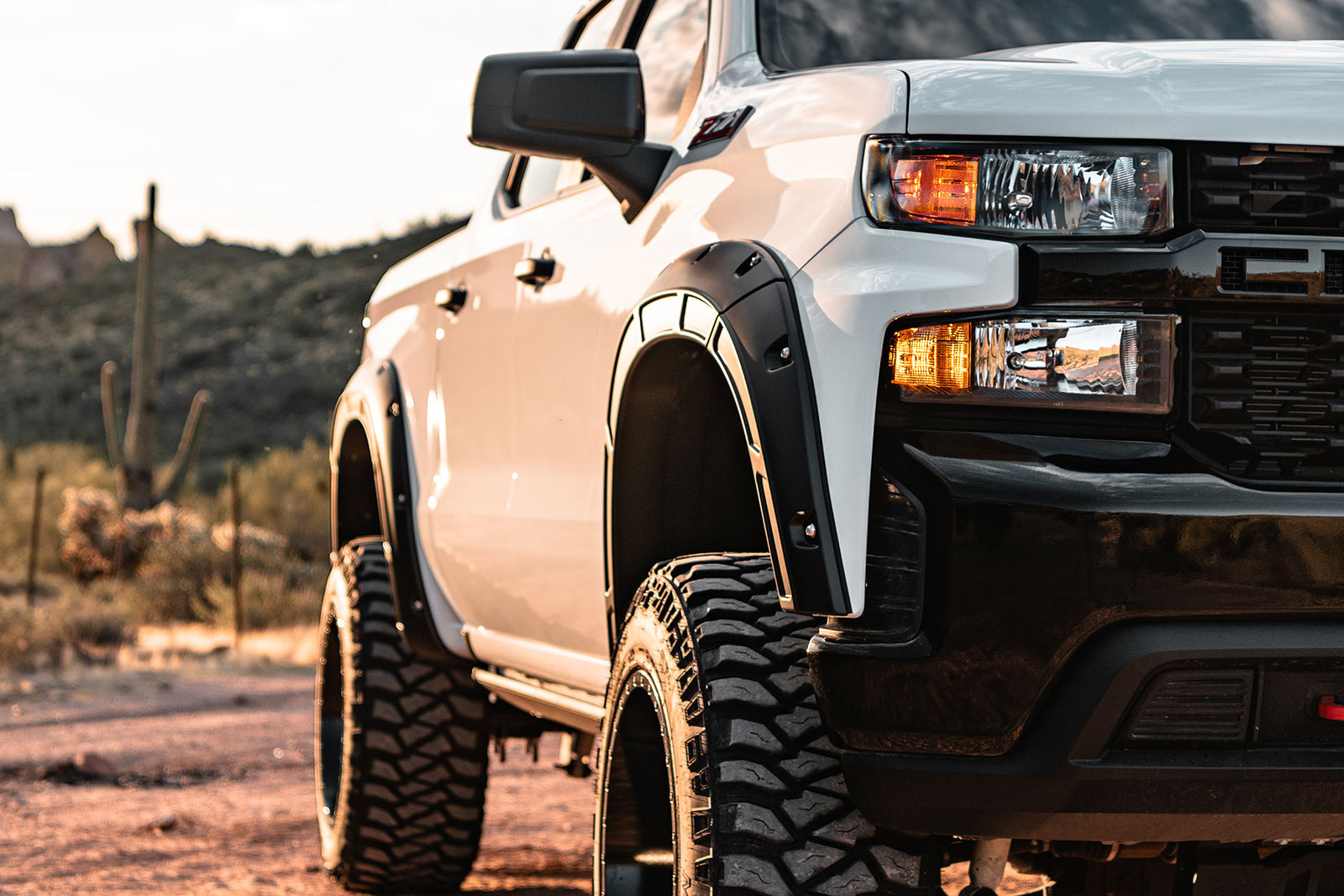 Defender Fender Flares | GXG Tungsten | Chevy Silverado 1500 2WD/4WD (19-26)