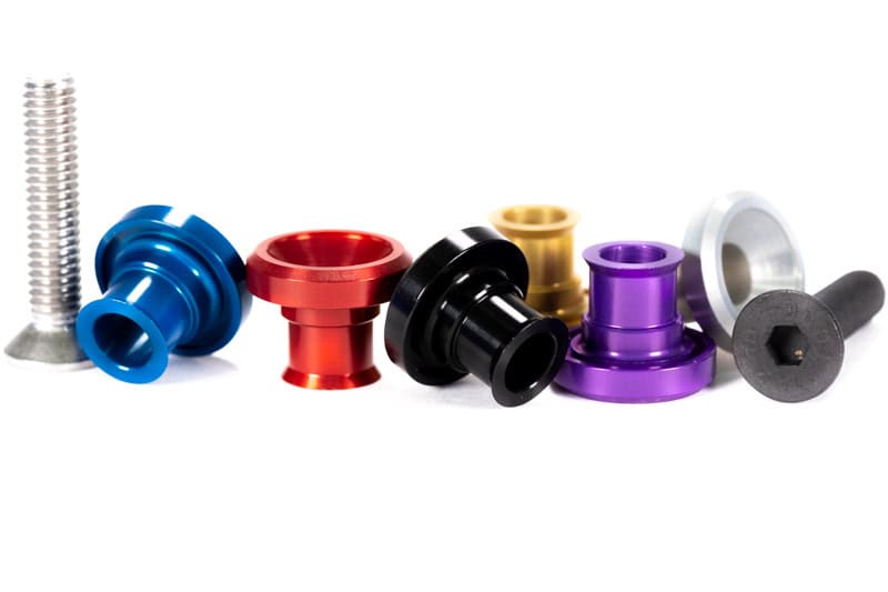 CorkSport anodized valve cover hardware dress-up kit for the Mazdaspeed 2.3 DISI