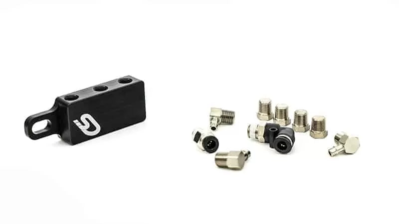 CorkSport billet vacuum and boost distribution block