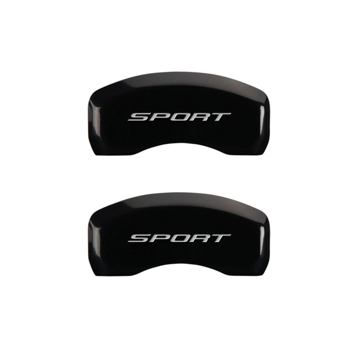 MGP 4 Caliper Covers Engraved Front & Rear No Bolts/Sport 2015 Black finish silver ch