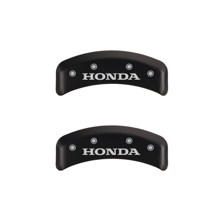 MGP 4 Caliper Covers Engraved Front & Rear Honda Red finish silver ch