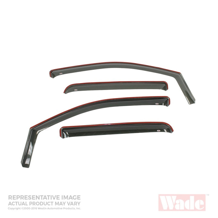 Westin 2007-2018 Toyota Tundra Crew Max In-Channel Wind Deflector 4pc - Smoke