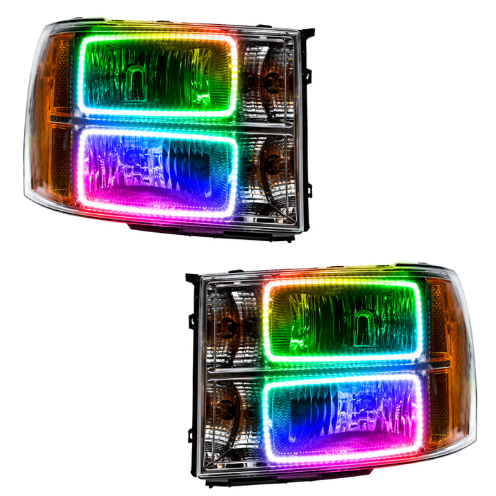 Oracle 07-13 GMC Sierra SMD HL - Square Ring Design - ColorSHIFT