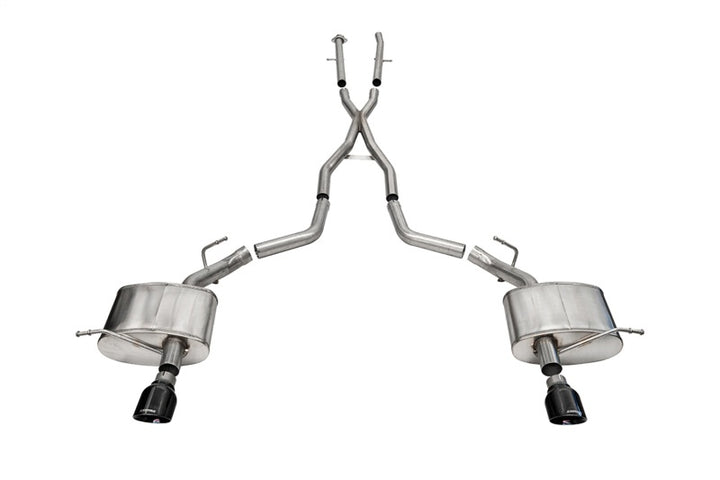Corsa 2011-2025 Dodge Durango Xtreme 2.5in Cat-Back Dual Rear Exit w/ Single 4.5in Black PVD Tips