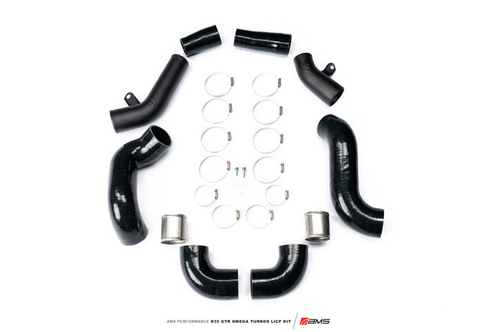 AMS Performance 2009+ Nissan GTR R35 OMEGA Turbo Kit 3in Lower Intercooler Pipes (OMEGA 11)