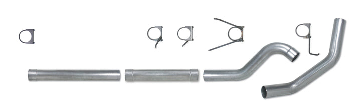Diamond Eye KIT 4in Catback MFLR RPLCMENT PIPE Single SS: 2004.5-2007.5 DODGE CUMMINS 600
