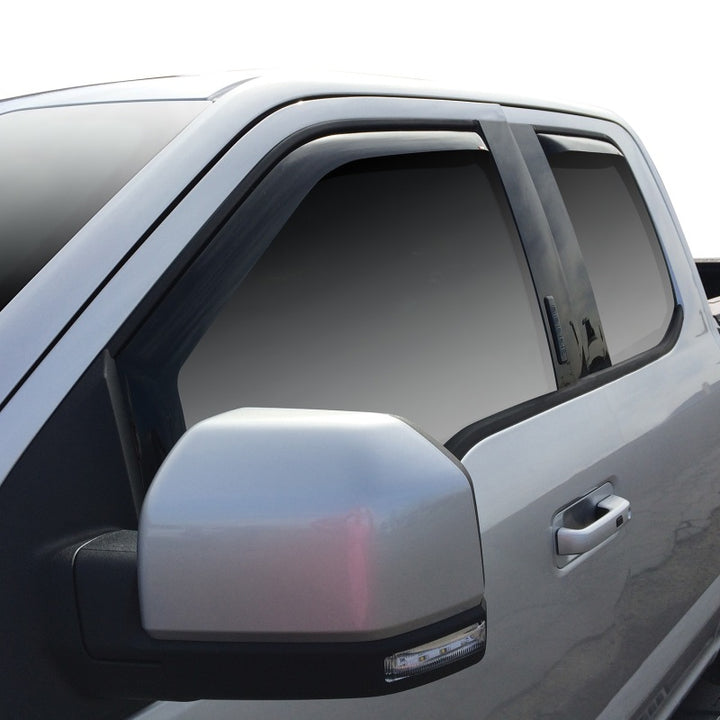 Westin 2015-2018 Ford F-150 SuperCab In-Channel Wind Deflector 4pc - Smoke
