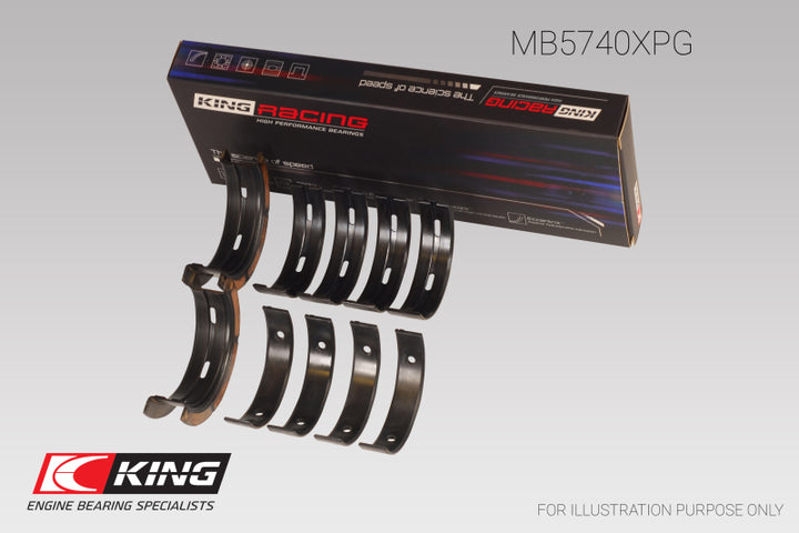 King Engine Bearings Subaru EJ20/EJ22/EJ25 Housing Bore + .005 (Size 0.25) Main Bearing Set